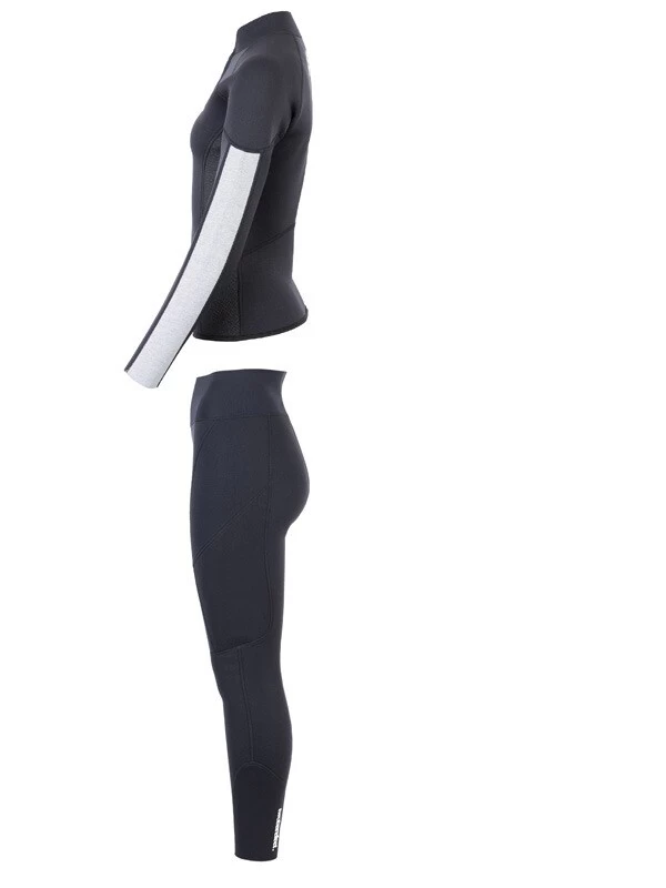 Two Bare Feet Unisex Perspective Half Zip 2.5mm Wetsuit Jacket & Pants Set (Black/Grey/Grey) 6 Two Bare Feet Unisex Perspective Half Zip 2.5mm Wetsuit Jacket & Pants Set (Black/Grey/Grey) - Image 4
