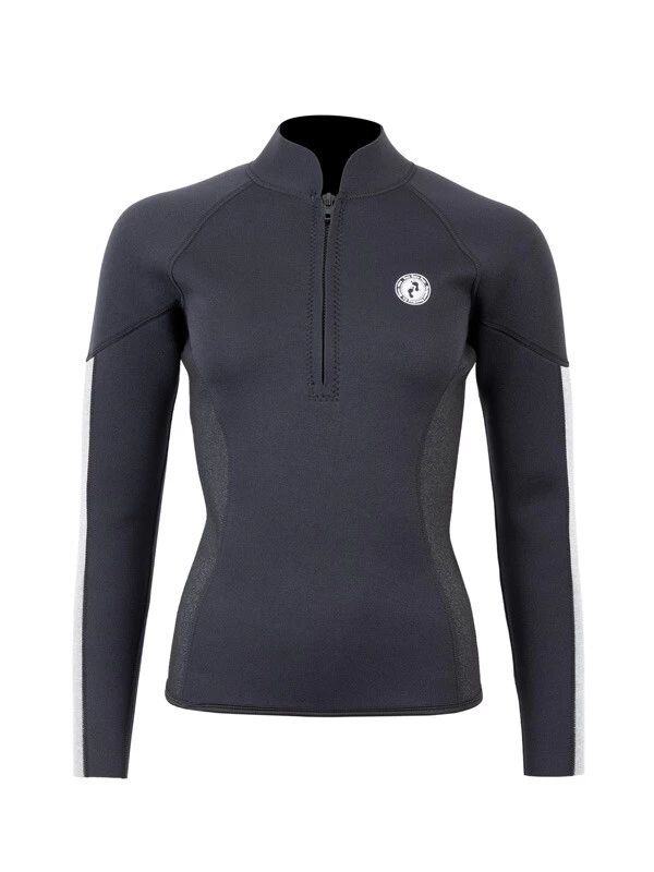 Two Bare Feet Unisex Perspective Half Zip 2.5mm Wetsuit Jacket & Pants Set (Black/Grey/Grey) 7 Two Bare Feet Unisex Perspective Half Zip 2.5mm Wetsuit Jacket & Pants Set (Black/Grey/Grey) - Image 5