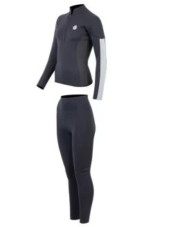 Two Bare Feet Unisex Perspective Half Zip 2.5mm Wetsuit Jacket & Pants Set (Black/Grey/Grey) 12 Two Bare Feet Unisex Perspective Half Zip 2.5mm Wetsuit Jacket & Pants Set (Black/Grey/Grey) -Surfline Shop um2h6h p