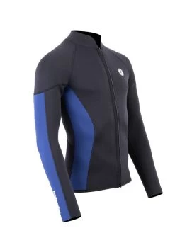 Two Bare Feet Perspective Full Zip 2.5mm Wetsuit Jacket (Black/Blue) 17 Two Bare Feet Perspective Full Zip 2.5mm Wetsuit Jacket (Black/Blue) -Surfline Shop unisex perspective full zip jacket black blue denim 8