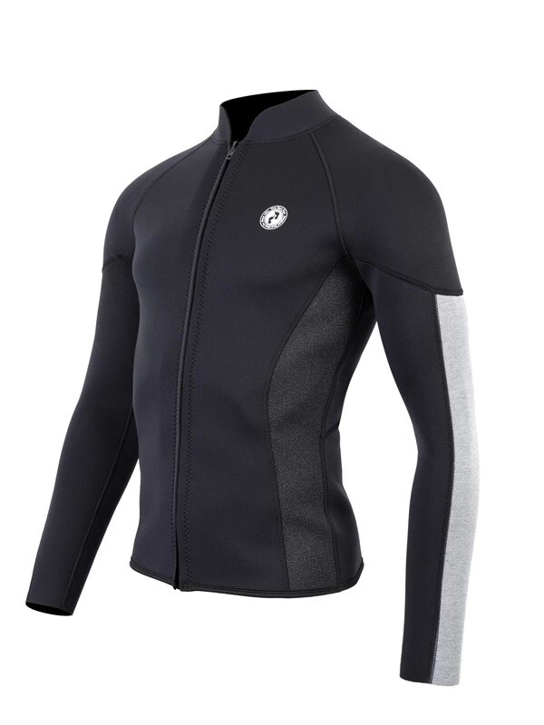 Two Bare Feet Perspective Full Zip 2.5mm Wetsuit Jacket (Black/Grey/Grey) 4 Two Bare Feet Perspective Full Zip 2.5mm Wetsuit Jacket (Black/Grey/Grey) - Image 2