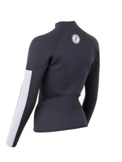 Two Bare Feet Unisex Perspective Full Zip 2.5mm Wetsuit Jacket (Black/Grey/Grey) -Surfline Shop unisex perspective full zip jacket black grey grey 4 5