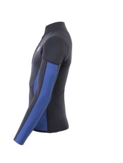 Two Bare Feet Perspective Half Zip 2.5mm Wetsuit Jacket (Black/Blue) 12 Two Bare Feet Perspective Half Zip 2.5mm Wetsuit Jacket (Black/Blue) -Surfline Shop unisex perspective half zip jacket black blue denim 3
