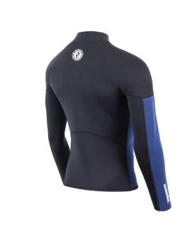 Two Bare Feet Perspective Half Zip 2.5mm Wetsuit Jacket (Black/Blue) 15 Two Bare Feet Perspective Half Zip 2.5mm Wetsuit Jacket (Black/Blue) -Surfline Shop unisex perspective half zip jacket black blue denim 6