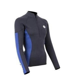 Two Bare Feet Unisex Perspective Half Zip 2.5mm Wetsuit Jacket (Black/Blue) 17 Two Bare Feet Unisex Perspective Half Zip 2.5mm Wetsuit Jacket (Black/Blue) -Surfline Shop unisex perspective half zip jacket black blue denim 8 1 2