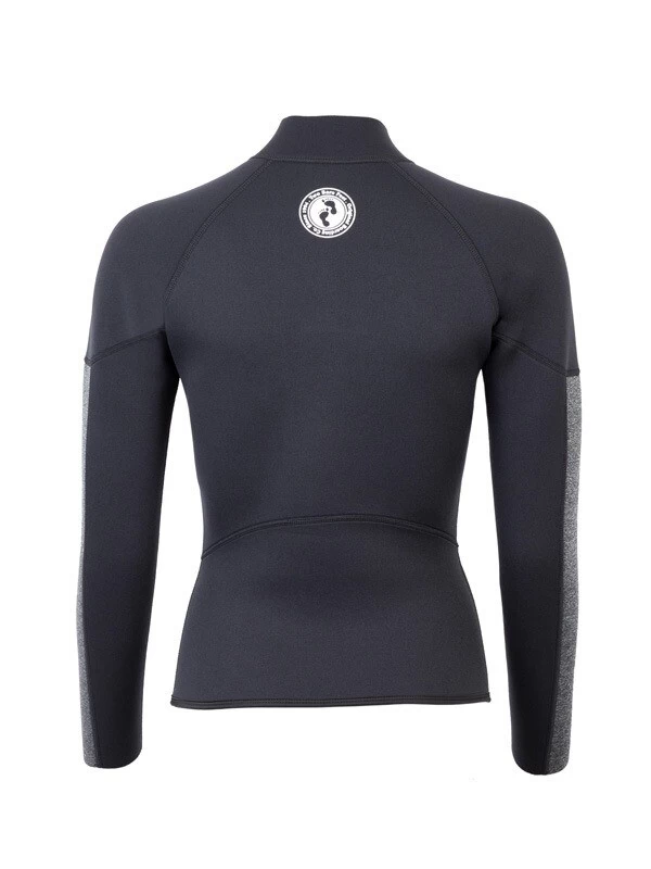 Two Bare Feet Unisex Perspective Half Zip 2.5mm Wetsuit Jacket (Black/Grey) 7 Two Bare Feet Unisex Perspective Half Zip 2.5mm Wetsuit Jacket (Black/Grey) - Image 5