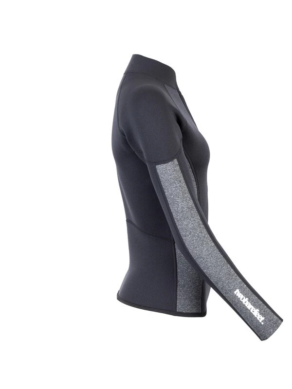 Two Bare Feet Unisex Perspective Half Zip 2.5mm Wetsuit Jacket (Black/Grey) 9 Two Bare Feet Unisex Perspective Half Zip 2.5mm Wetsuit Jacket (Black/Grey) - Image 7