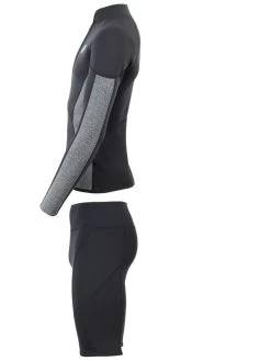 Two Bare Feet Perspective Half Zip 2.5mm Wetsuit Jacket & Shorts Set (Black/Grey) 13 Two Bare Feet Perspective Half Zip 2.5mm Wetsuit Jacket & Shorts Set (Black/Grey) -Surfline Shop unisex perspective half zip jacket black delta vista shorts 4