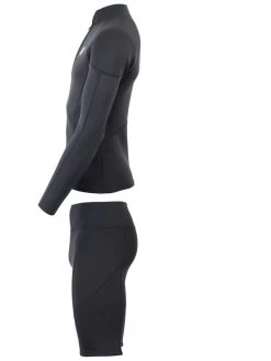 Two Bare Feet Mens Heritage Half Zip 3mm Wetsuit Jacket & Shorts Set (Black) -Surfline Shop unisex perspective half zip jacket black vista shorts 4 1 2