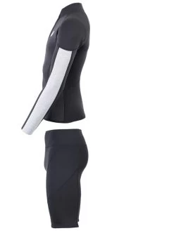 Two Bare Feet Perspective Half Zip 2.5mm Wetsuit Jacket & Shorts Set (Black/Grey/Grey) -Surfline Shop up8u54 7