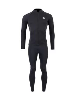 Two Bare Feet Perspective Full Zip 2.5mm Wetsuit Jacket & Pants Set (Black/Grey/Grey)