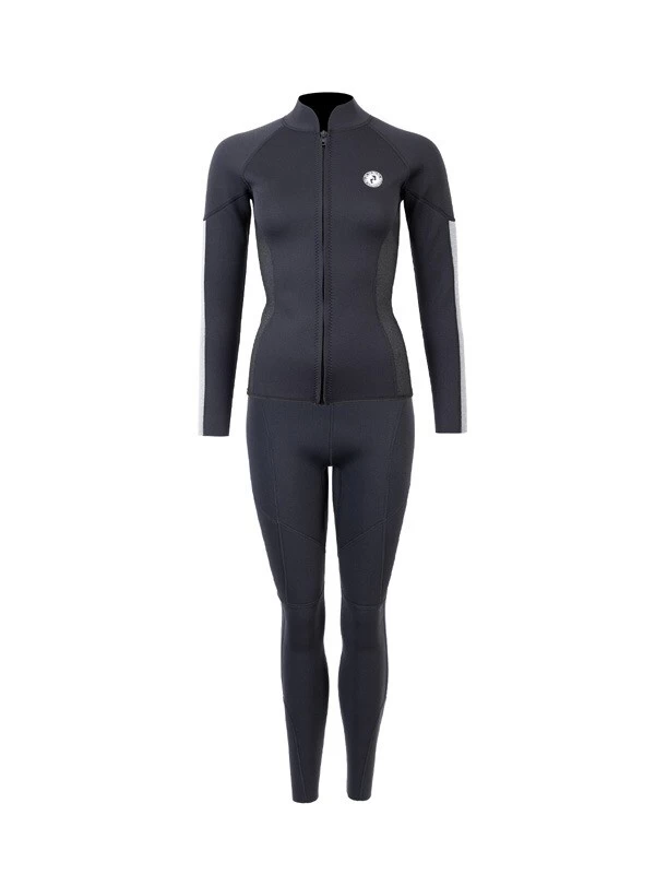 Two Bare Feet Unisex Perspective Full Zip 2.5mm Wetsuit Jacket & Pants Set (Black/Grey/Grey) 3 Two Bare Feet Unisex Perspective Full Zip 2.5mm Wetsuit Jacket & Pants Set (Black/Grey/Grey)