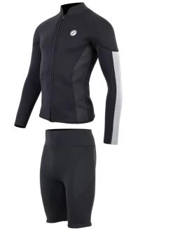 Two Bare Feet Perspective Full Zip 2.5mm Wetsuit Jacket & Shorts Set (Black/Grey/Grey) 12 Two Bare Feet Perspective Full Zip 2.5mm Wetsuit Jacket & Shorts Set (Black/Grey/Grey) -Surfline Shop utin8f s