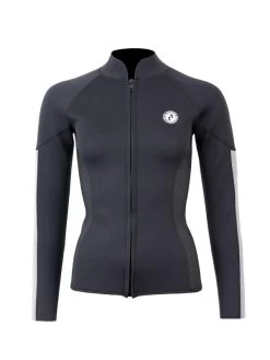 Two Bare Feet Unisex Perspective Full Zip 2.5mm Wetsuit Jacket & Shorts Set (Black/Grey/Grey) -Surfline Shop utin8f y 1