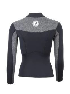 Two Bare Feet Womens Aspect Fleece Lined Zipless Thermal 2.5mm Superstretch Wetsuit Top & Shorts Set (Black/Grey) -Surfline Shop w1a8mz l