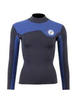 Two Bare Feet Womens Aspect Fleece Lined Zipless Thermal 2.5mm Superstretch Wetsuit Top & Shorts Set (Black/Blue) 14 Two Bare Feet Womens Aspect Fleece Lined Zipless Thermal 2.5mm Superstretch Wetsuit Top & Shorts Set (Black/Blue) -Surfline Shop w41gh6 z