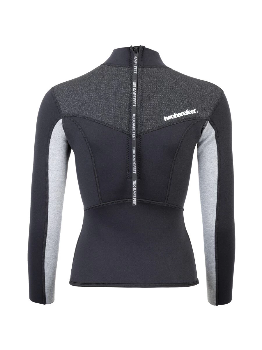 Two Bare Feet Womens Aspect Back Zip 2.5mm Wetsuit Jacket & Shorts Set (Black/Grey/Grey) 8 Two Bare Feet Womens Aspect Back Zip 2.5mm Wetsuit Jacket & Shorts Set (Black/Grey/Grey) - Image 6