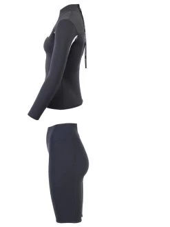 Two Bare Feet Womens Aspect Back Zip 2.5mm Wetsuit Jacket & Shorts Set (Black/Grey/Grey) 13 Two Bare Feet Womens Aspect Back Zip 2.5mm Wetsuit Jacket & Shorts Set (Black/Grey/Grey) -Surfline Shop w89q3f y