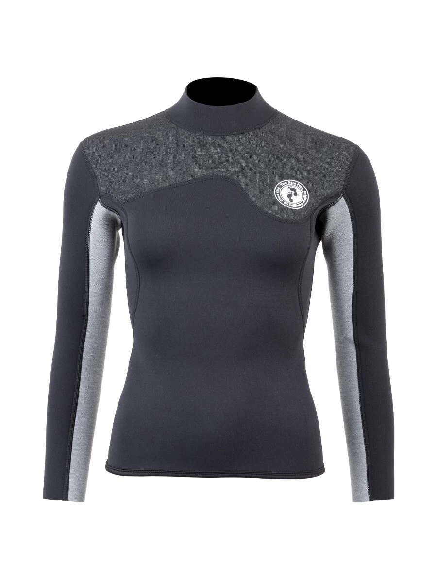 Two Bare Feet Womens Aspect Back Zip 2.5mm Wetsuit Jacket & Shorts Set (Black/Grey/Grey) 7 Two Bare Feet Womens Aspect Back Zip 2.5mm Wetsuit Jacket & Shorts Set (Black/Grey/Grey) - Image 5