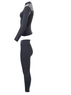 Two Bare Feet Womens Aspect Fleece Lined Zipless Thermal 2.5mm Superstretch Wetsuit Top & Pants Set (Black/Grey) 13 Two Bare Feet Womens Aspect Fleece Lined Zipless Thermal 2.5mm Superstretch Wetsuit Top & Pants Set (Black/Grey) -Surfline Shop w8rqs7 y