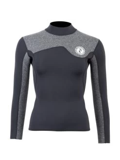 Two Bare Feet Womens Aspect Fleece Lined Zipless Thermal 2.5mm Superstretch Wetsuit Top & Pants Set (Black/Grey) 14 Two Bare Feet Womens Aspect Fleece Lined Zipless Thermal 2.5mm Superstretch Wetsuit Top & Pants Set (Black/Grey) -Surfline Shop w8rqs7 z