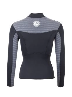 Two Bare Feet Womens Aspect Fleece Lined Zipless Thermal 2.5mm Superstretch Wetsuit Top & Shorts Set (Black/Grey Stripes) 15 Two Bare Feet Womens Aspect Fleece Lined Zipless Thermal 2.5mm Superstretch Wetsuit Top & Shorts Set (Black/Grey Stripes) -Surfline Shop wcwsxi 3