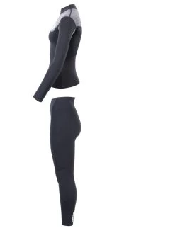 Two Bare Feet Womens Aspect Fleece Lined Zipless Thermal 2.5mm Superstretch Wetsuit Top & Pants Set (Black/Grey Stripes) 13 Two Bare Feet Womens Aspect Fleece Lined Zipless Thermal 2.5mm Superstretch Wetsuit Top & Pants Set (Black/Grey Stripes) -Surfline Shop wd4cal 4