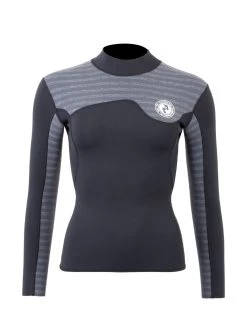 Two Bare Feet Womens Aspect Fleece Lined Zipless Thermal 2.5mm Superstretch Wetsuit Top & Pants Set (Black/Grey Stripes) 14 Two Bare Feet Womens Aspect Fleece Lined Zipless Thermal 2.5mm Superstretch Wetsuit Top & Pants Set (Black/Grey Stripes) -Surfline Shop wd4cal 5