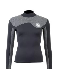 Two Bare Feet Womens Aspect Back Zip 2.5mm Wetsuit Jacket & Shorts Set (Black/Grey) -Surfline Shop wfqn6i q