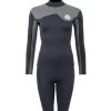 Two Bare Feet Womens Aspect Back Zip 2.5mm Wetsuit Jacket & Shorts Set (Black/Grey) -Surfline Shop wfqn6i u