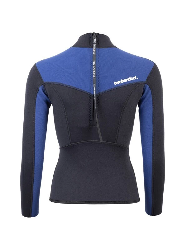 Two Bare Feet Womens Aspect Back Zip 2.5mm Wetsuit Jacket (Black/Blue) 7 Two Bare Feet Womens Aspect Back Zip 2.5mm Wetsuit Jacket (Black/Blue) - Image 5