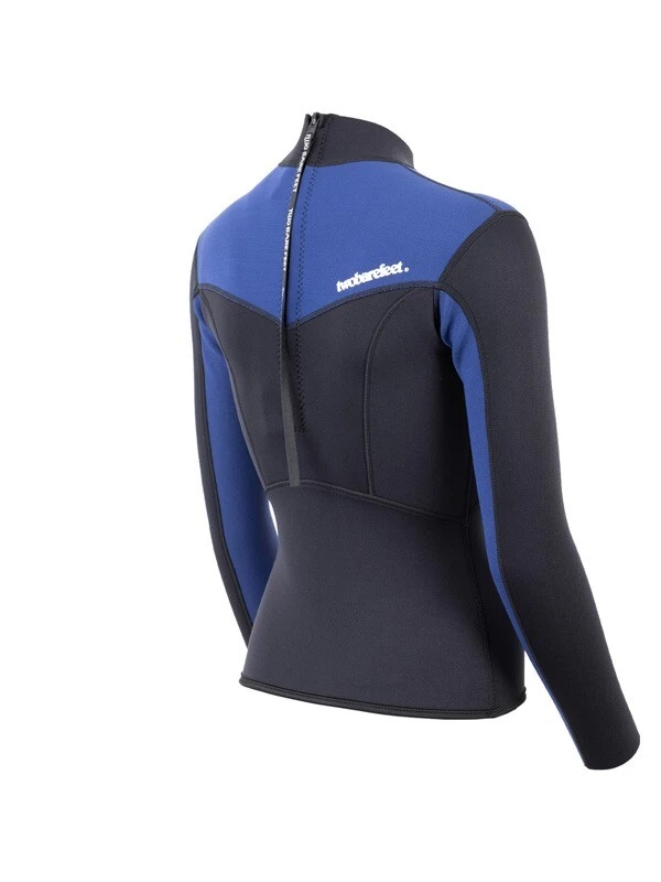 Two Bare Feet Womens Aspect Back Zip 2.5mm Wetsuit Jacket (Black/Blue) 8 Two Bare Feet Womens Aspect Back Zip 2.5mm Wetsuit Jacket (Black/Blue) - Image 6