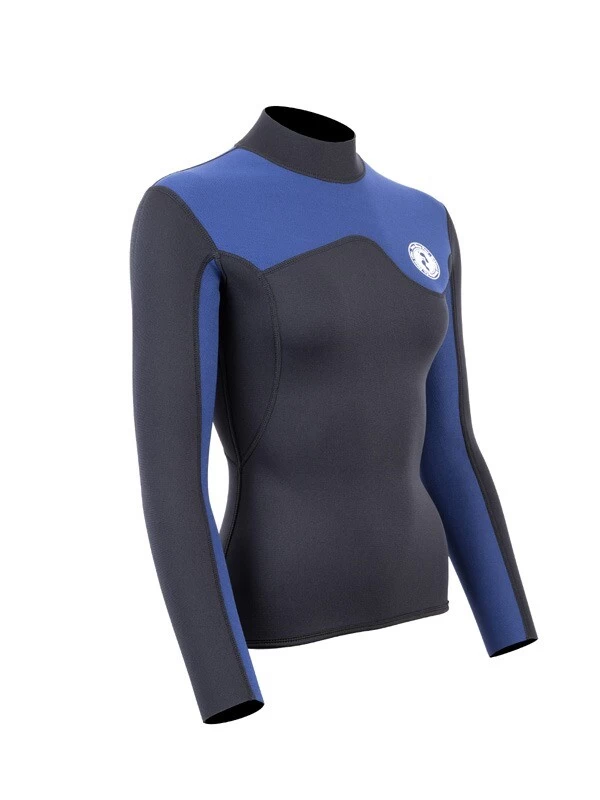 Two Bare Feet Womens Aspect Back Zip 2.5mm Wetsuit Jacket (Black/Blue) 10 Two Bare Feet Womens Aspect Back Zip 2.5mm Wetsuit Jacket (Black/Blue) - Image 8