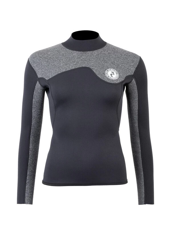 Two Bare Feet Womens Aspect Back Zip 2.5mm Wetsuit Jacket (Black/Grey) 3 Two Bare Feet Womens Aspect Back Zip 2.5mm Wetsuit Jacket (Black/Grey)