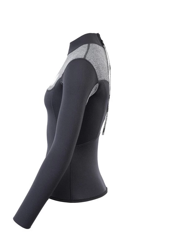 Two Bare Feet Womens Aspect Back Zip 2.5mm Wetsuit Jacket (Black/Grey) 5 Two Bare Feet Womens Aspect Back Zip 2.5mm Wetsuit Jacket (Black/Grey) - Image 3