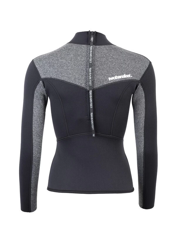 Two Bare Feet Womens Aspect Back Zip 2.5mm Wetsuit Jacket (Black/Grey) 7 Two Bare Feet Womens Aspect Back Zip 2.5mm Wetsuit Jacket (Black/Grey) - Image 5