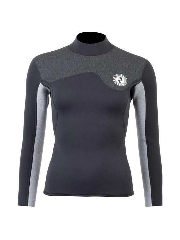 Two Bare Feet Womens Aspect Back Zip 2.5mm Wetsuit Jacket (Black/Grey/Grey) 3 Two Bare Feet Womens Aspect Back Zip 2.5mm Wetsuit Jacket (Black/Grey/Grey)