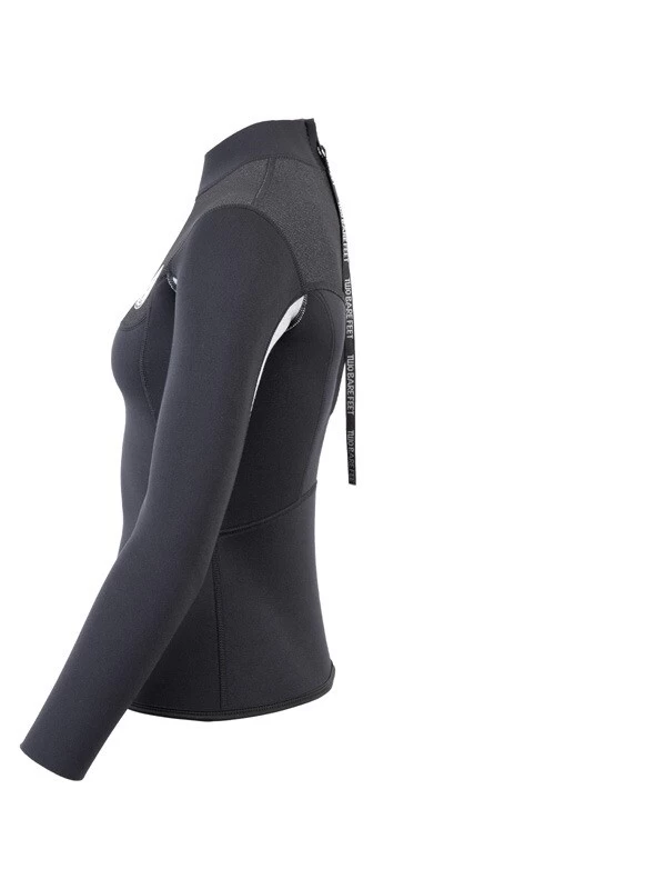 Two Bare Feet Womens Aspect Back Zip 2.5mm Wetsuit Jacket (Black/Grey/Grey) 5 Two Bare Feet Womens Aspect Back Zip 2.5mm Wetsuit Jacket (Black/Grey/Grey) - Image 3