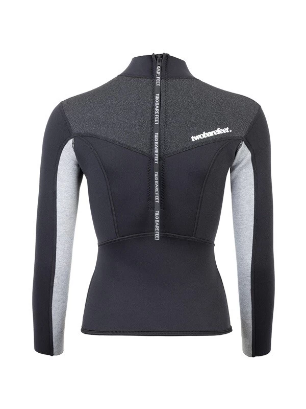Two Bare Feet Womens Aspect Back Zip 2.5mm Wetsuit Jacket (Black/Grey/Grey) 7 Two Bare Feet Womens Aspect Back Zip 2.5mm Wetsuit Jacket (Black/Grey/Grey) - Image 5