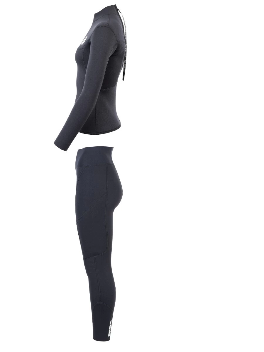 Two Bare Feet Womens Aspect Back Zip 2.5mm Wetsuit Jacket & Pants Set (Black) 6 Two Bare Feet Womens Aspect Back Zip 2.5mm Wetsuit Jacket & Pants Set (Black) - Image 4