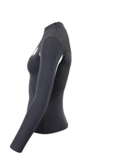 Two Bare Feet Womens Aspect Fleece Lined Zipless Thermal 2.5mm Superstretch Wetsuit Top (Black/Grey/Grey) 13 Two Bare Feet Womens Aspect Fleece Lined Zipless Thermal 2.5mm Superstretch Wetsuit Top (Black/Grey/Grey) -Surfline Shop womens aspect fleece lined thermal top black grey grey 3