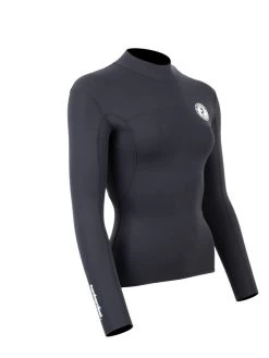 Two Bare Feet Womens Aspect Fleece Lined Zipless Thermal 2.5mm Superstretch Wetsuit Top (Black) 18 Two Bare Feet Womens Aspect Fleece Lined Zipless Thermal 2.5mm Superstretch Wetsuit Top (Black) -Surfline Shop womens aspect fleece lined thermal top black 8