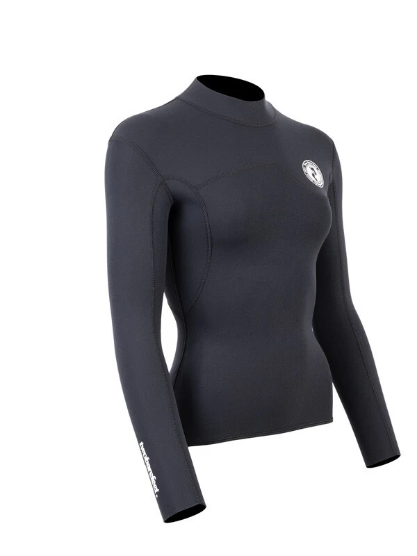 Two Bare Feet Womens Aspect Fleece Lined Zipless Thermal 2.5mm Superstretch Wetsuit Top (Black) 10 Two Bare Feet Womens Aspect Fleece Lined Zipless Thermal 2.5mm Superstretch Wetsuit Top (Black) - Image 8