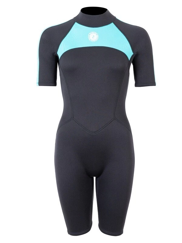 Two Bare Feet Flare 2.5mm Womens Superstretch Shorty Wetsuit (Mint) 3 Two Bare Feet Flare 2.5mm Womens Superstretch Shorty Wetsuit (Mint)