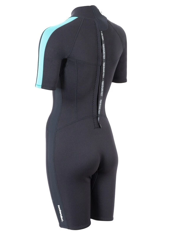 Two Bare Feet Flare 2.5mm Womens Superstretch Shorty Wetsuit (Mint) 6 Two Bare Feet Flare 2.5mm Womens Superstretch Shorty Wetsuit (Mint) - Image 4