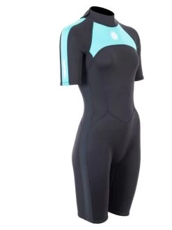 Two Bare Feet Flare 2.5mm Womens Superstretch Shorty Wetsuit (Mint) 18 Two Bare Feet Flare 2.5mm Womens Superstretch Shorty Wetsuit (Mint) -Surfline Shop womens flare shorty mint 8