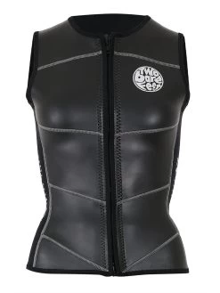 Two Bare Feet Womens Glideskin Sleeveless Wetsuit Jacket (Black)