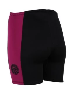 Two Bare Feet Womens Harmony 3mm Wetsuit Shorts (Black / Raspberry) -Surfline Shop womens harmony 3mm wetsuit shorts black raspberry 4 1