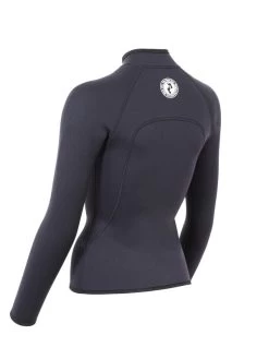 Two Bare Feet Womens Heritage 3mm Full Zip Long Sleeve Wetsuit Jacket (Black) -Surfline Shop womens heritage full zip jacket black 4 1