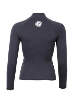 Two Bare Feet Womens Heritage 3mm Full Zip Long Sleeve Wetsuit Jacket (Black) -Surfline Shop womens heritage full zip jacket black 5 1